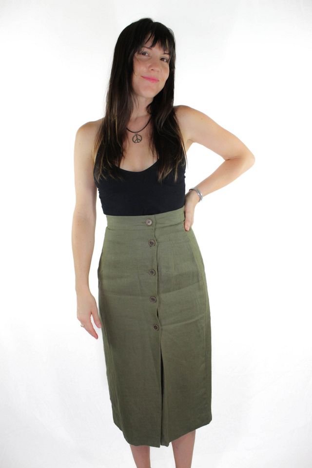 Vintage midi outlet pencil skirt