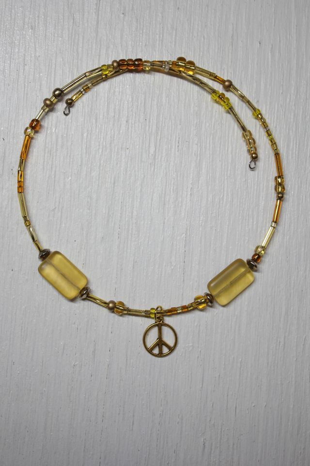 Vintage peace sale sign necklace