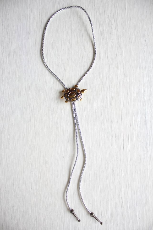 Vintage Silver + Gold Turtle Brooch Bolo Tie Selected By Moons + Junes Vintage #3