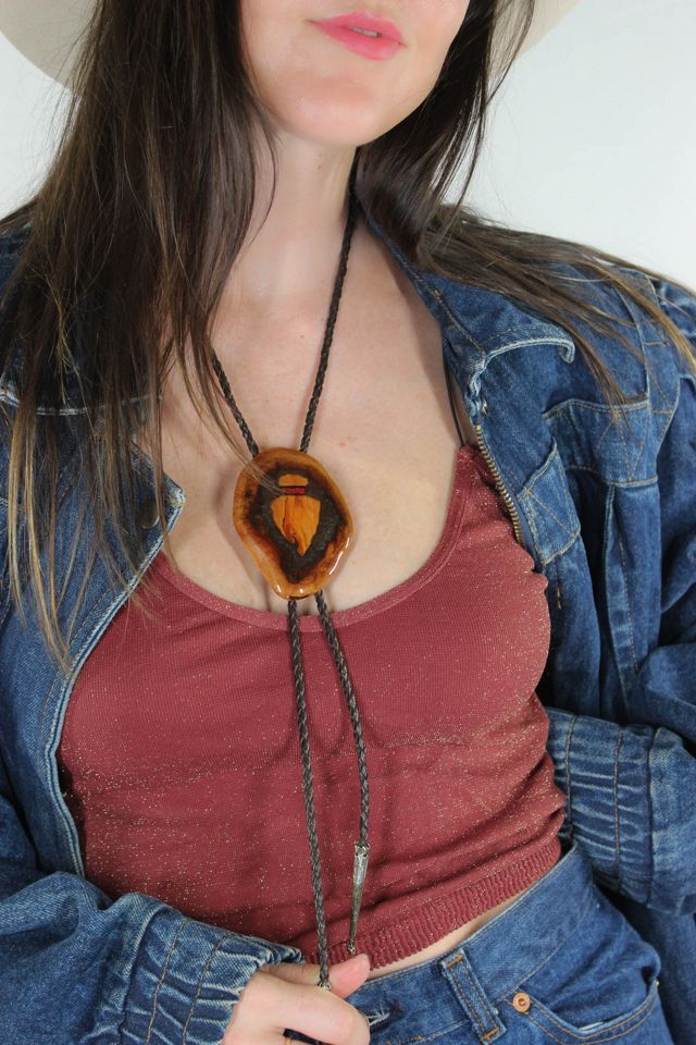 Vintage Carved Wooden Arrowhead Bolo Selected By Moons + Junes Vintage #3