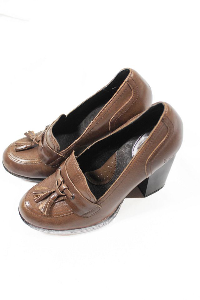 Y2K Born Concept Brown Leather Platform Loafers Selected By Moons + Junes Vintage #1