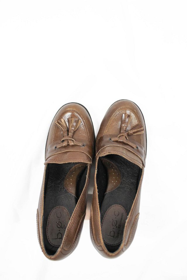 Y2K Born Concept Brown Leather Platform Loafers Selected By Moons + Junes Vintage #2
