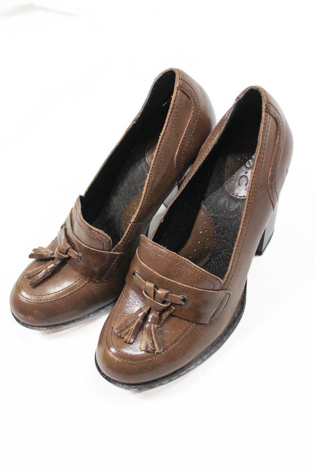 Y2K Born Concept Brown Leather Platform Loafers Selected By Moons + Junes Vintage #3