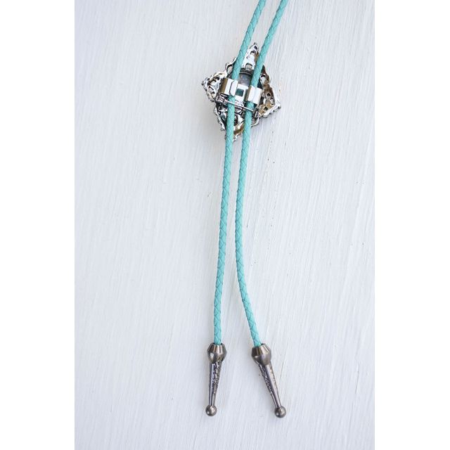 Vintage Western Turquoise Brooch Bolo Tie Selected By Moons + Junes Vintage #3