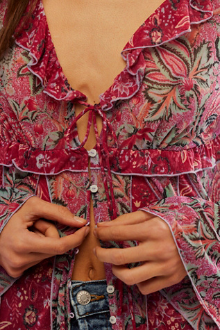 Wildest Dreams Tunic at Free People in Raspberry Combo, Size: XS