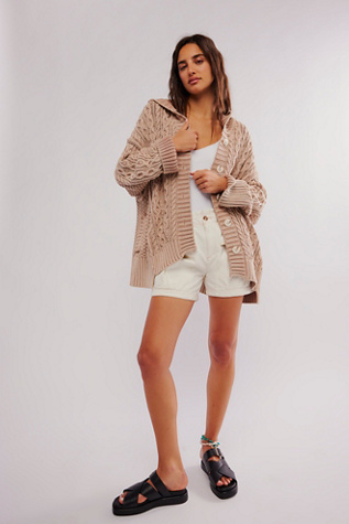 Long knitted cardigan with hot sale hood