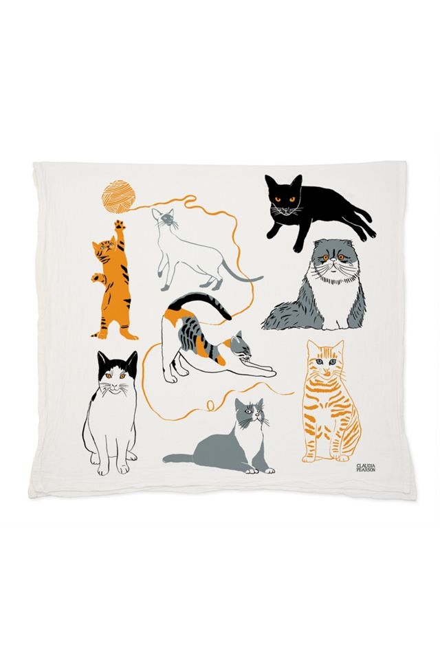 Claudia Pearson Cat Tea Towel #1