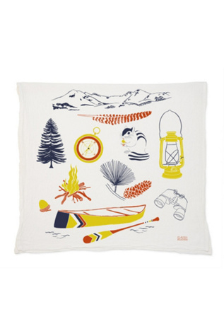 Claudia Pearson Wilderness Tea Towel at Free People in White