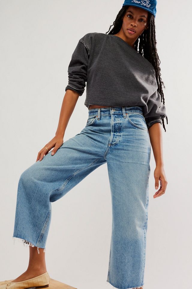 Citizens of Humanity Ayla Raw Hem Crop Jeans | Free People