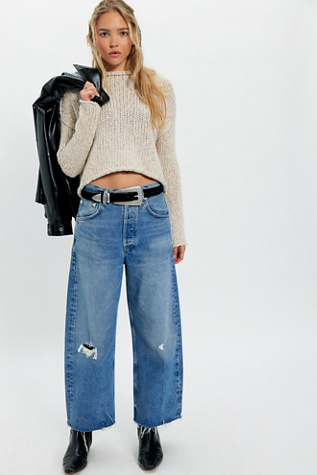 Citizens of Humanity Ayla Raw Hem Crop Jeans | Free People