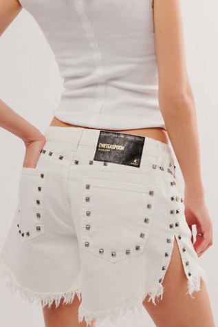 OneTeaspoon Studded Marlons Low-Waist Shorts