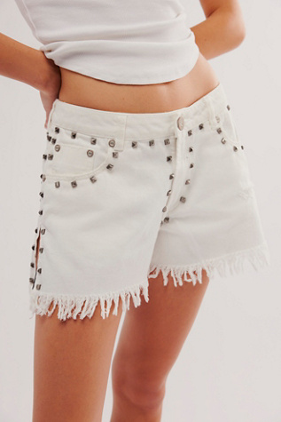 OneTeaspoon Studded Marlons Low-Waist Shorts