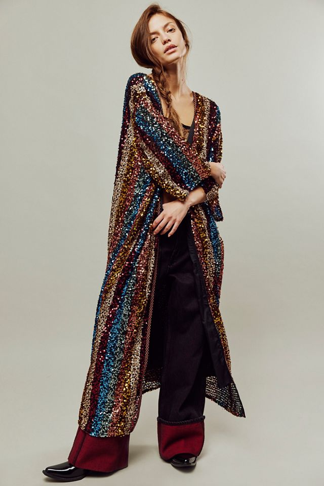 Sequin Prism Kimono | Free People