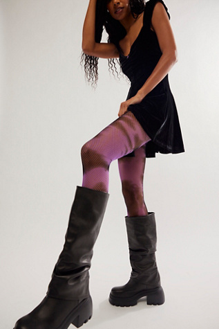 Tie Dye Fishnet Tights Free People