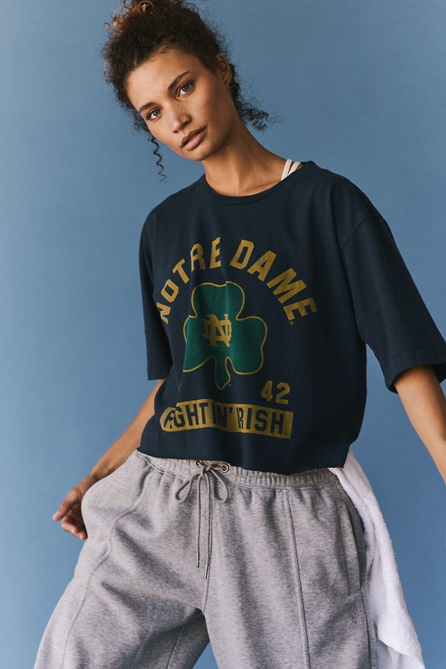 Original Retro Brand Notre Dame Crop Boyfriend Tee #2