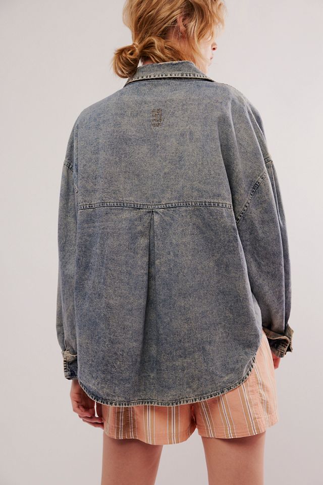 OneTeaspoon Dirty Blue One-Size Denim Shirt #1