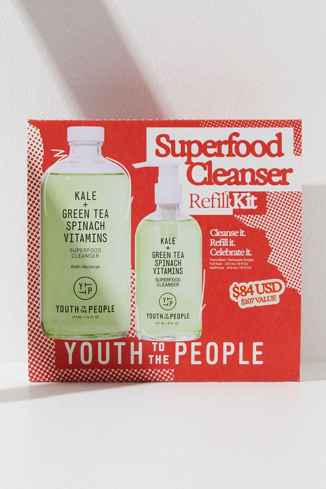 Coffret avec recharge de nettoyant visage Superfood Cleanser Youth To The People #1