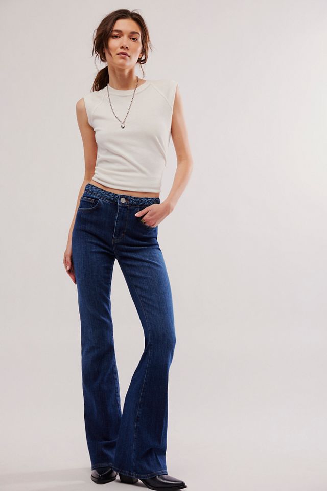 FRAME Braided Waistband Le High Jeans | Free People