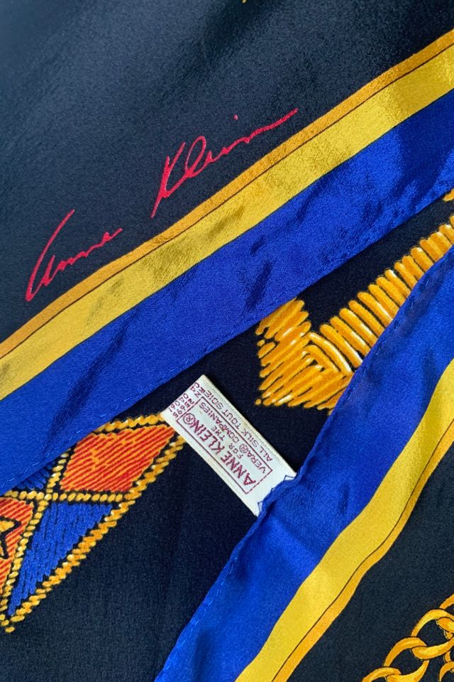 Vintage 1970s Anne Klein for Vera Silk Nautical Scarf Selected by SharpLilTeeth #3