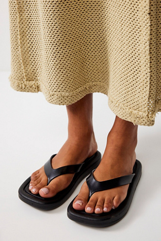 Flying Private Flip Flops by Jeffrey Campbell at Free People in Black, Size: US 6