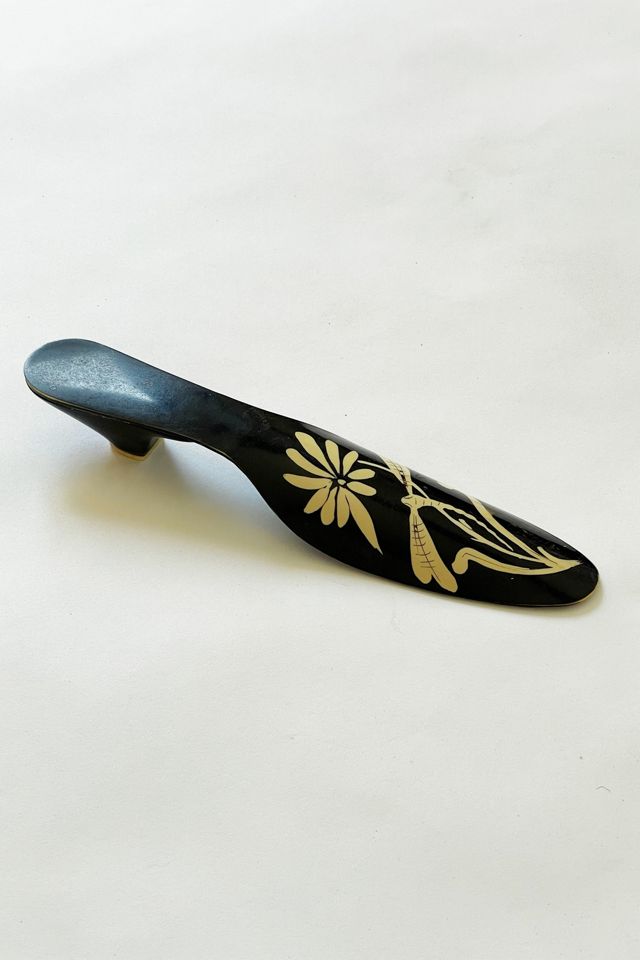Antique 1920's Celluloid Shoe Horn with Dragonfly Selected by FernMercantile #1