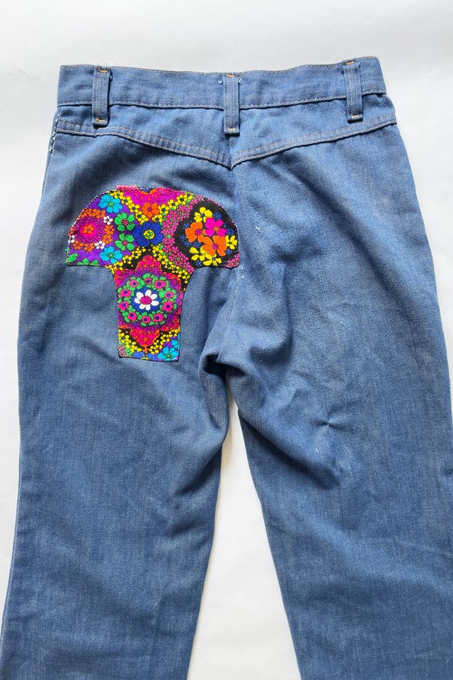 Vintage 1970's  Jeans with Psychedelic Patches Selected by FernMercantile #3