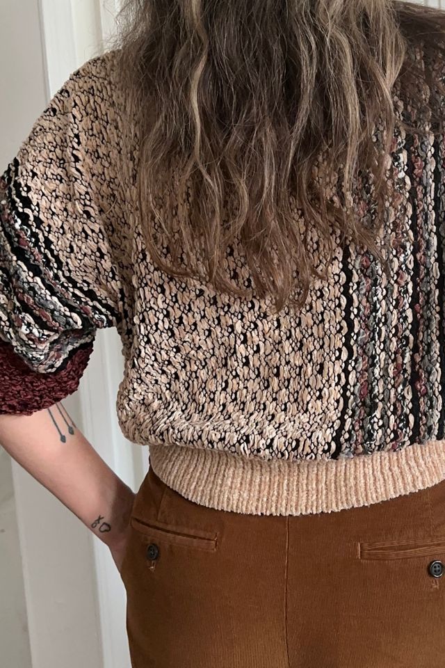 Vintage Chenille Striped Sweater Selected by KA.TL.AK #3