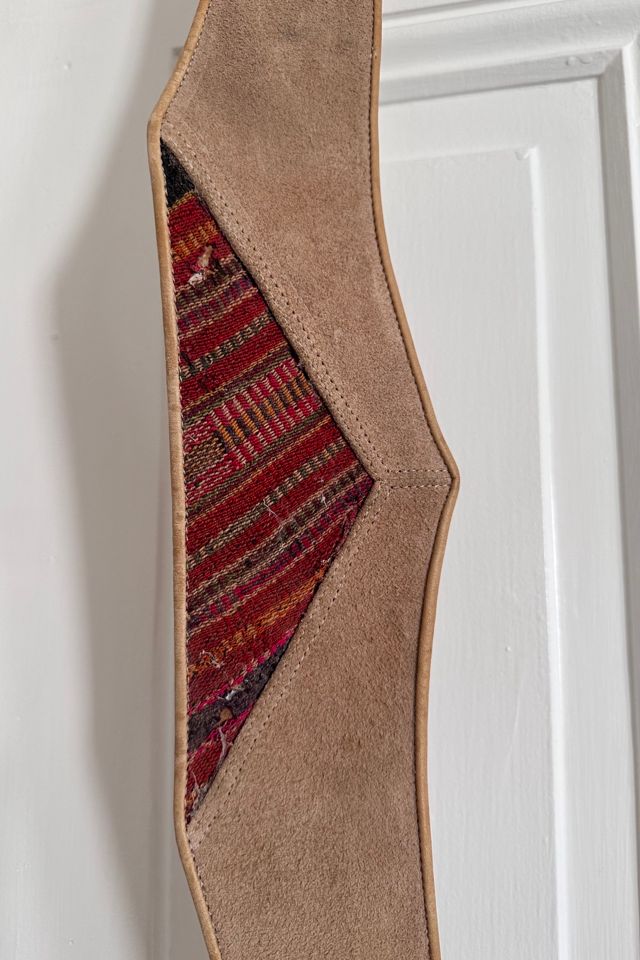 Vintage Tan Suede and Tapestry Belt Selected by KA.TL.AK #3