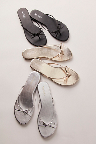Miley Bow Sandals by Seychelles at Free People in Black, Size: US 6