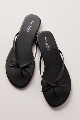 Miley Bow Sandals by Seychelles at Free People in Black, Size: US 6