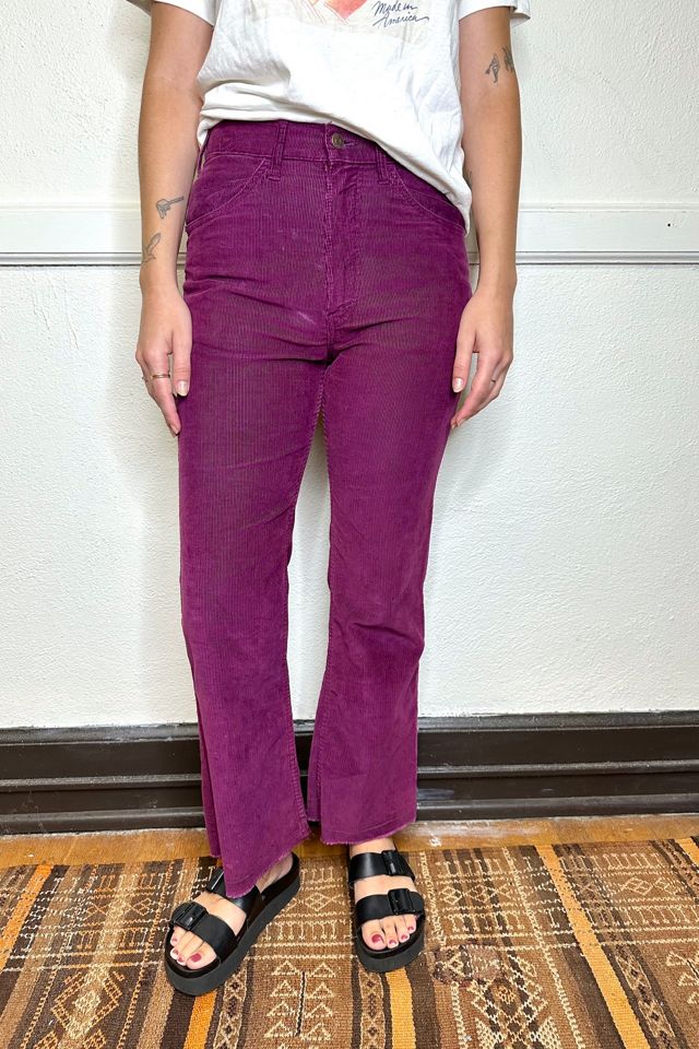 Studio Citizen Carpenter Pants in Purple Corduroy Check Print - CITIZEN  VINTAGE