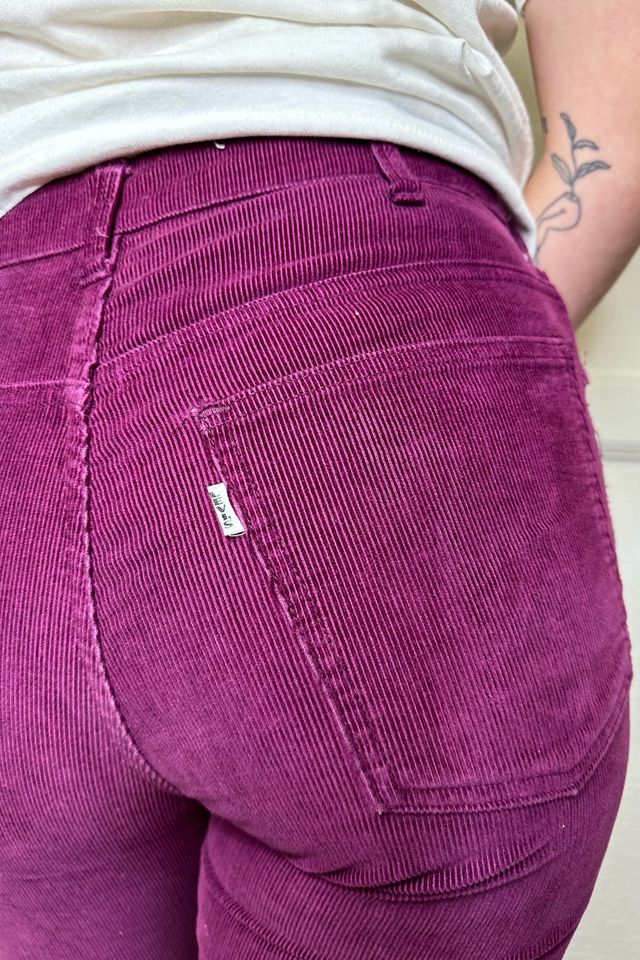 1960s Big E Levi Purple Corduroy Pants Selected by Grievous Angel Vintage #1