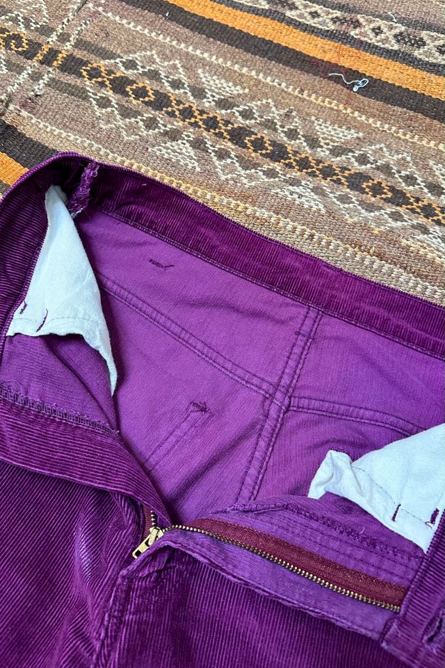 1960s Big E Levi Purple Corduroy Pants Selected by Grievous Angel Vintage #3
