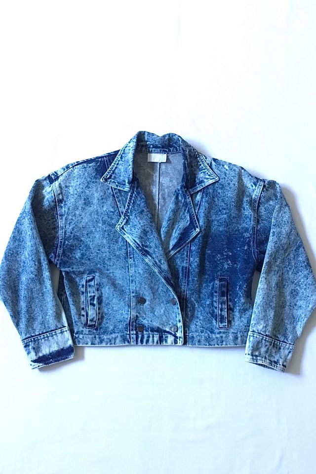 Vintage 1980s Acid Wash Denim Jacket Selected by Souls of