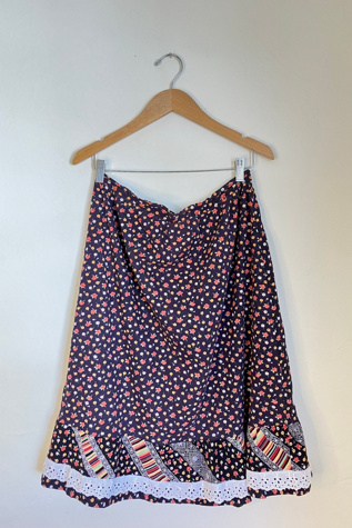 Vintage Purple Floral Prairie Skirt Selected by The Curatorial Dept.