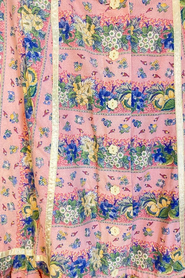 Vintage Pink Floral Cotton Skirt Selected by The Curatorial Dept. #1
