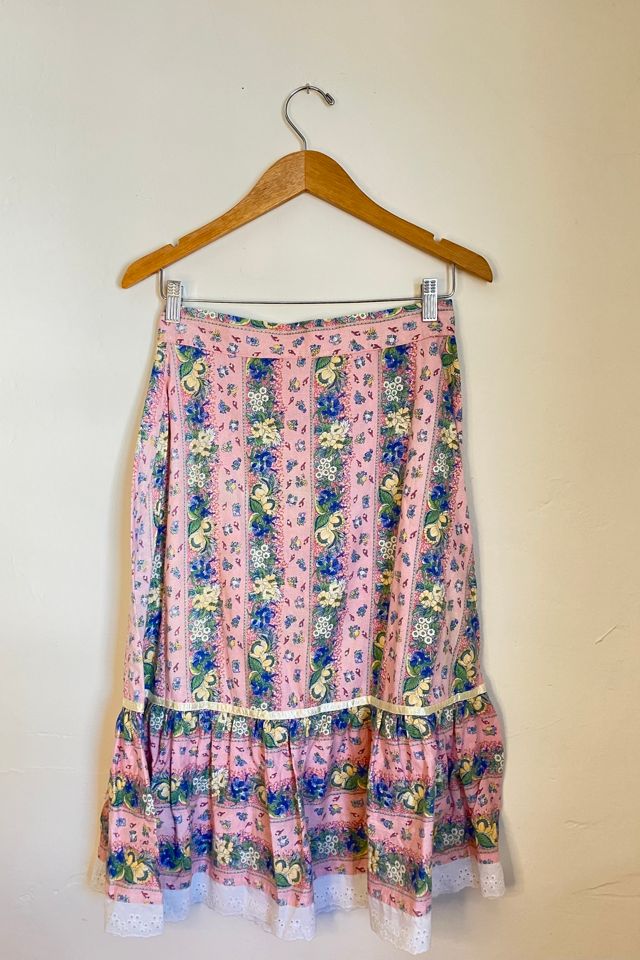 Vintage Pink Floral Cotton Skirt Selected by The Curatorial Dept. #2