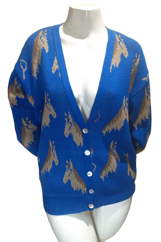 Vintage 90s Horse Head Cardigan Selected by Garbage Soup | Free People