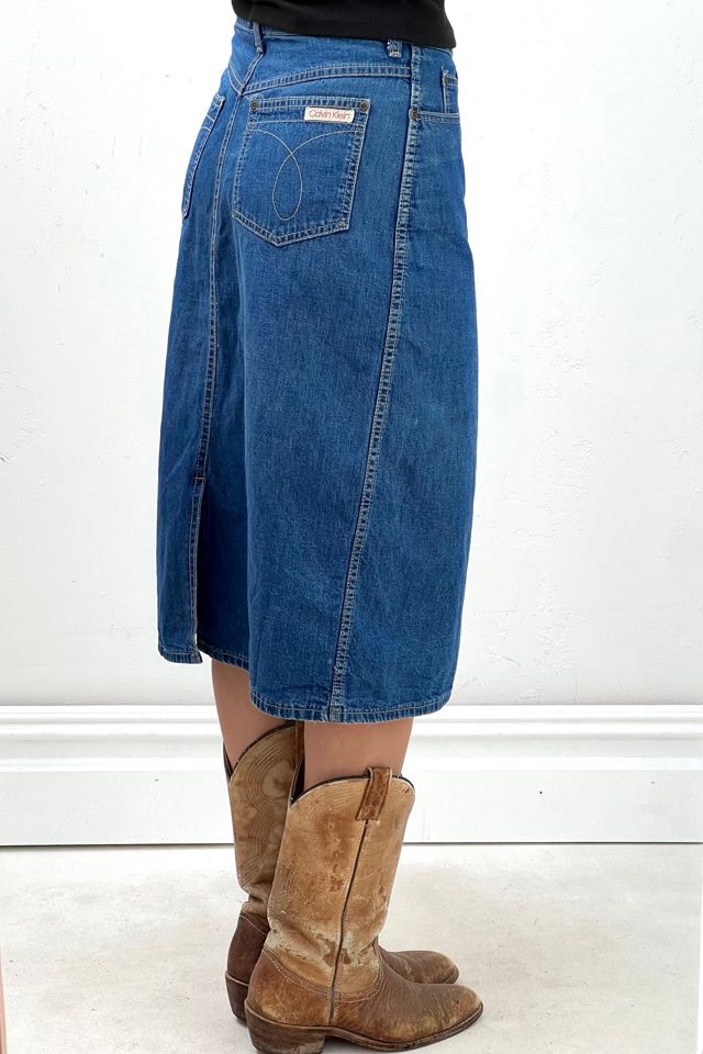 Vintage jean clearance skirt