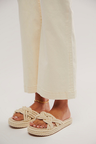 Miko Rope Slide Sandals by MIA Shoes at Free People in Off White, Size: US 9