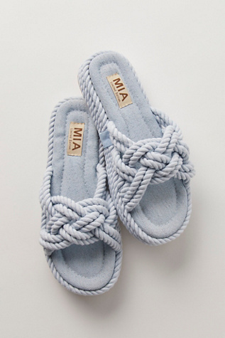 Miko Rope Slide Sandals by MIA Shoes at Free People in Blue, Size: US 9
