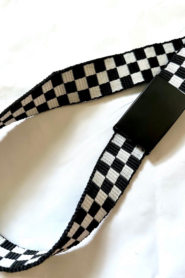 Black and white checkered clearance belt