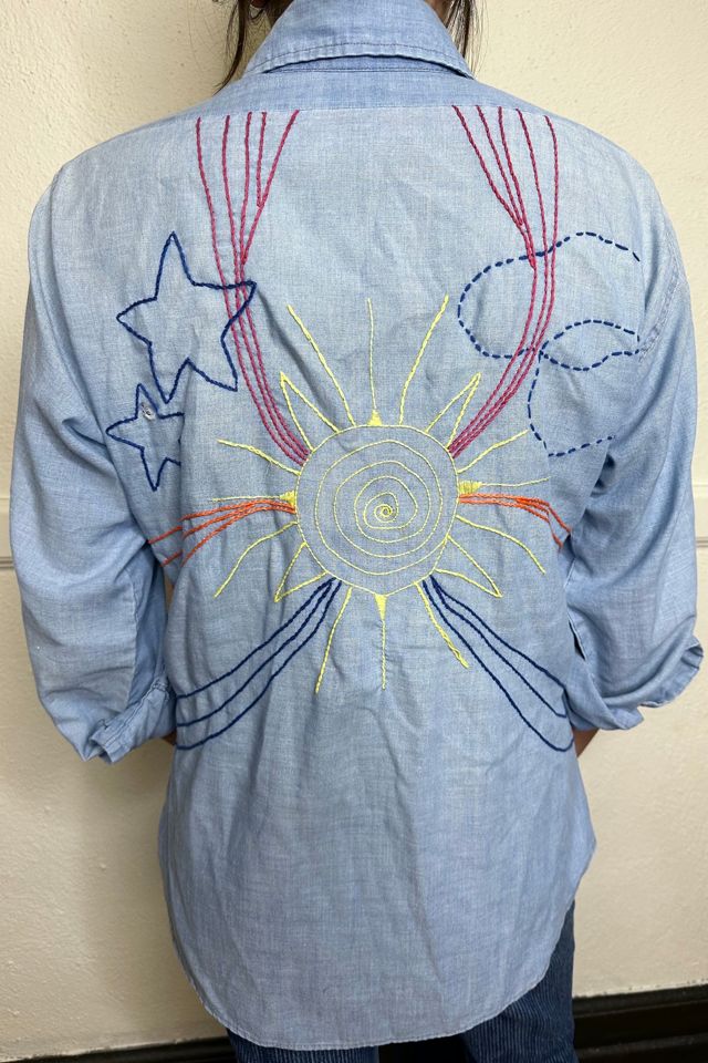 Well Loved 1970s Embroidered Levi Shirt Selected by Cherry #1