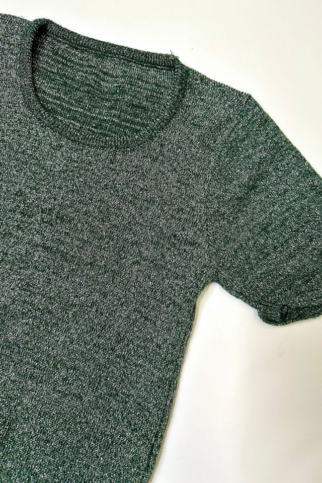 1970s Metallic Green Knit Shirt Selected by Cherry #3