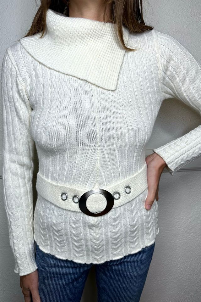 Thick hot sale white sweater