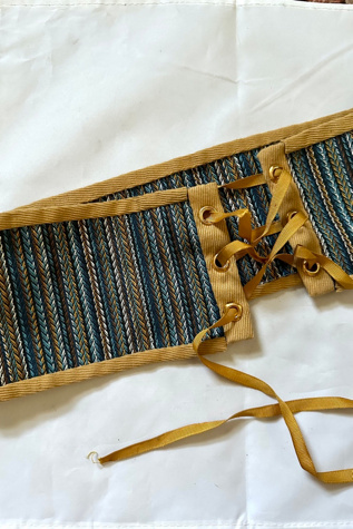 1970s Lace Up Woven Belt Selected by Cherry