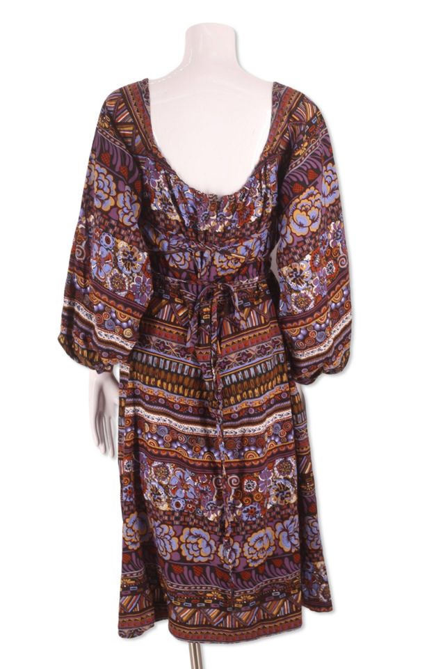 1970s Earthy Floral Peasant Dress Selected By Ritual Vintage #3