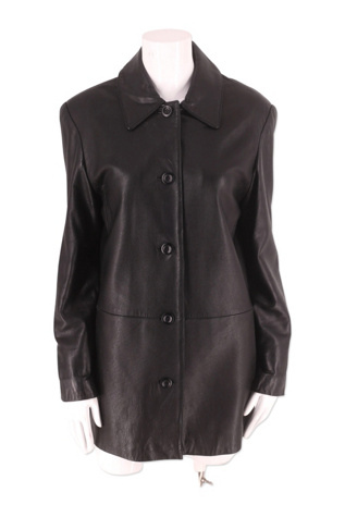 1990s Soft Black Leather Trench Selected By Ritual Vintage