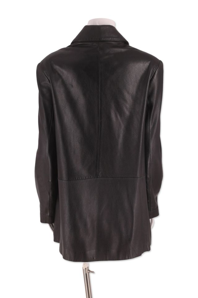 1990s Soft Black Leather Trench Selected By Ritual Vintage #2