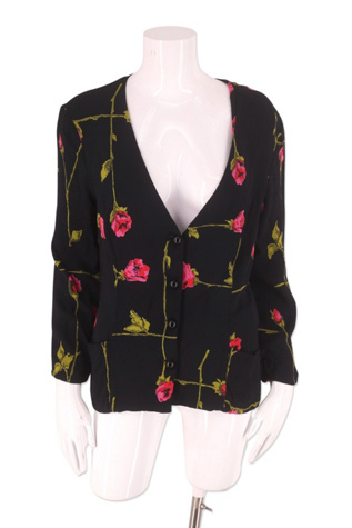 1990s Betsey Johnson Rose Print Jacket Selected By Ritual Vintage